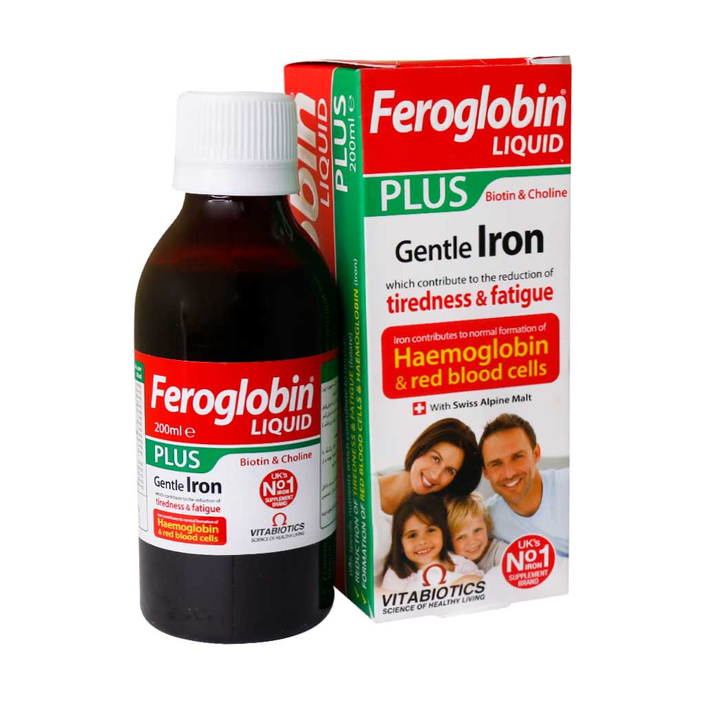 شربت فروگلوبین پلاس ویتابیوتیکس 200 میلی لیترFEROGLOBIN PLUS LIQUID