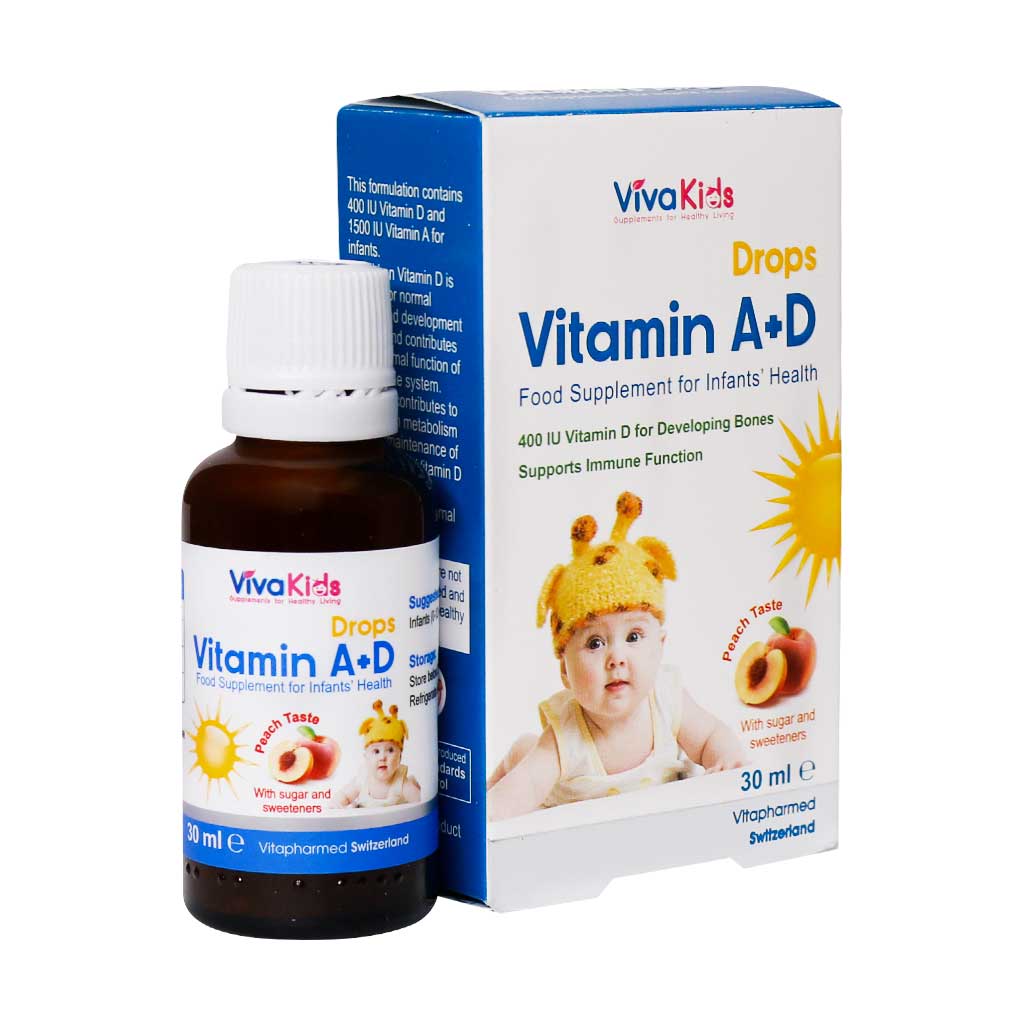 قطره ویتامین A+D ویوا کیدز VITAMIN A+D DROPS VIVA KIDS