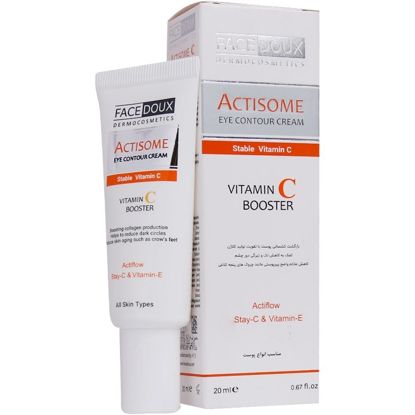 کرم ضد چروک دور چشم حاوی ویتامین سی فیس دوکس ACTISOME EYE CONTOUR CREAM WITH VITAMIN C FACEDOUX