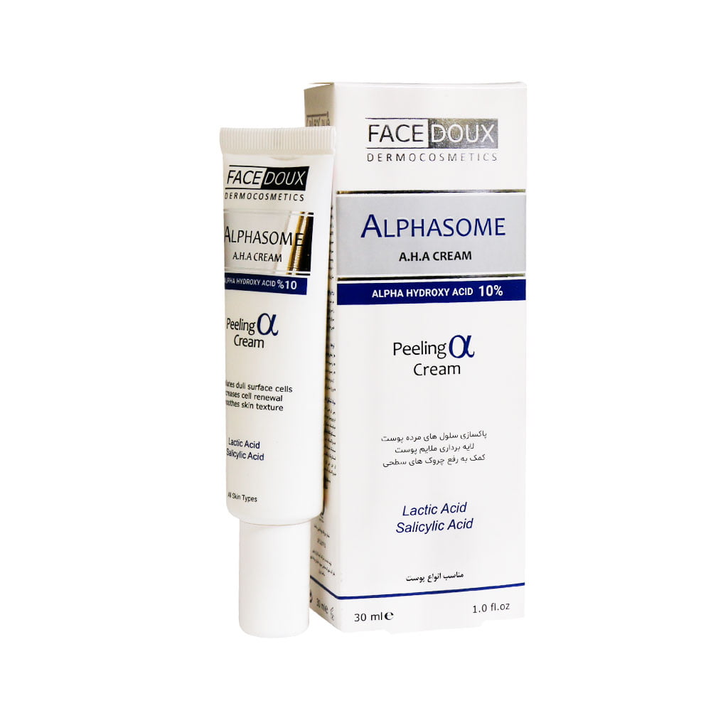 کرم لایه بردار 10% فیس دوکس ALPHASOME A.H.A CREAM ALPHA FACEDOUX