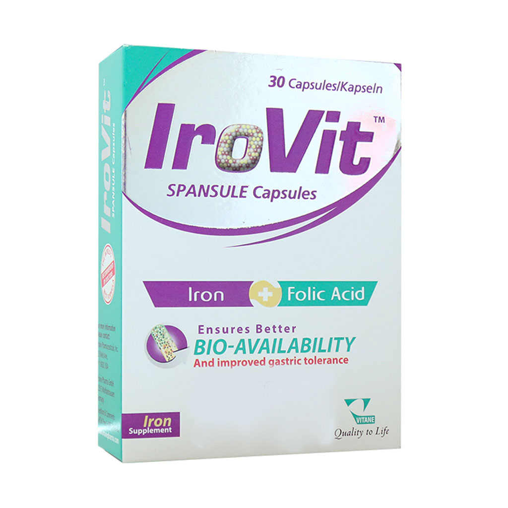 کپسول آیروویت ویتان ۳۰ عددی  VITANE IROVIT ۳۰ CAPS